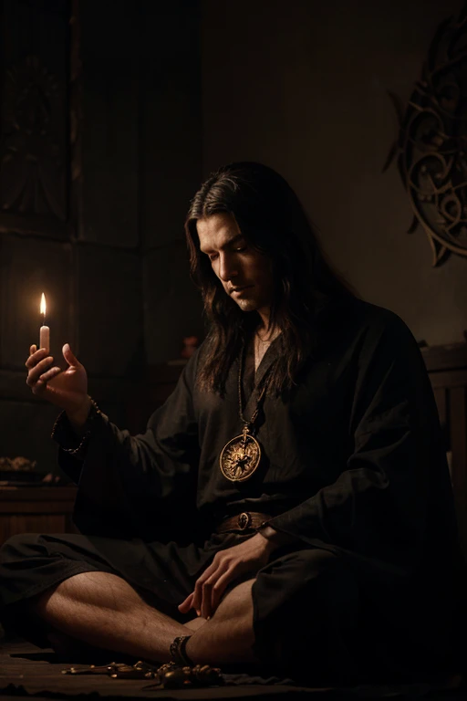 One night, while meditating, Mulsdac had a vision of one of his ancestors, a powerful sorcerer who had mastered dark magic centuries ago. The ancestor's spirit taught him an ancient spell that would allow Mulsdac to communicate with the dead and gain their knowledge.. This ability became a valuable tool in his magical arsenal..
