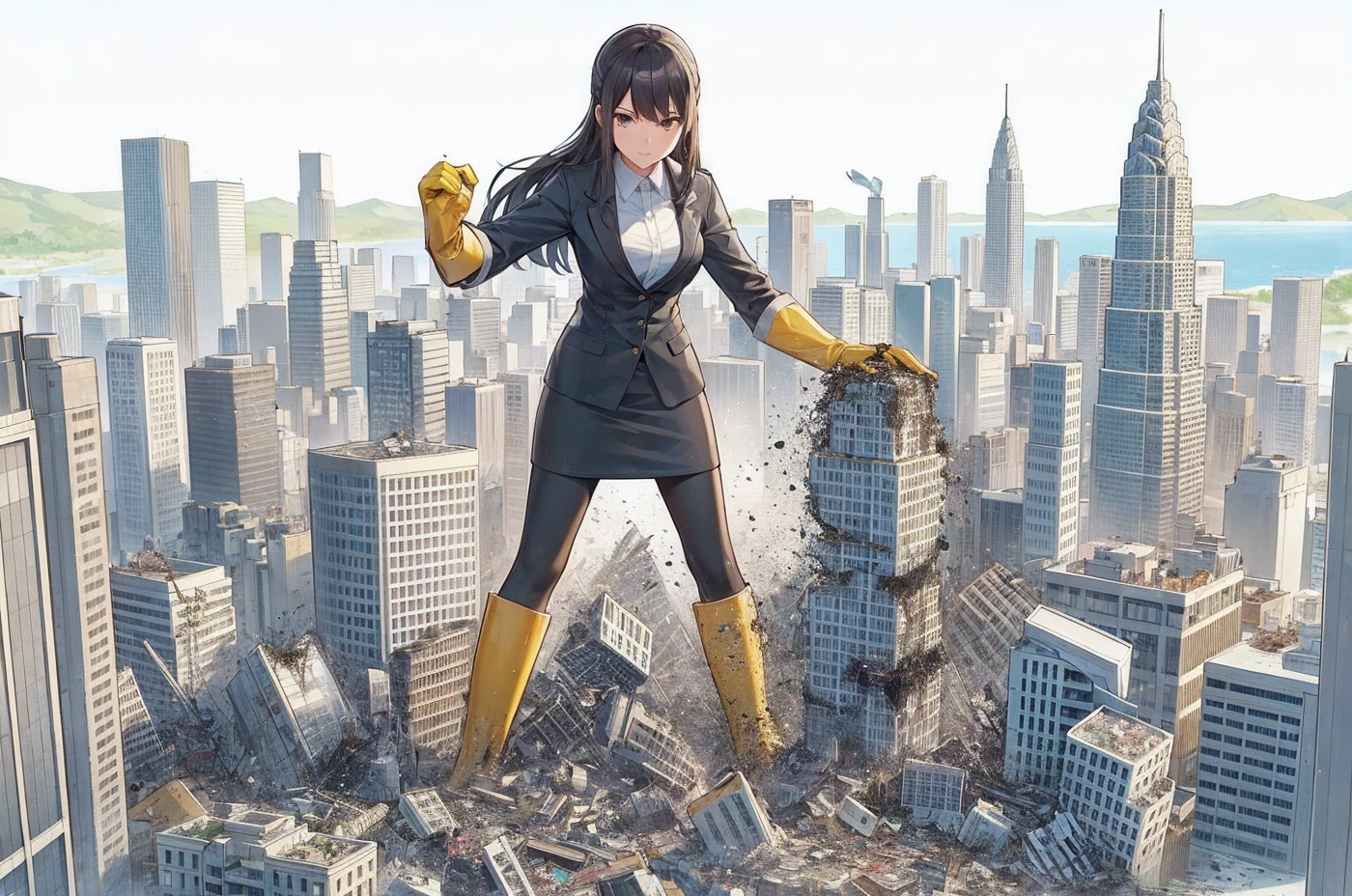 rainboots globe giantess