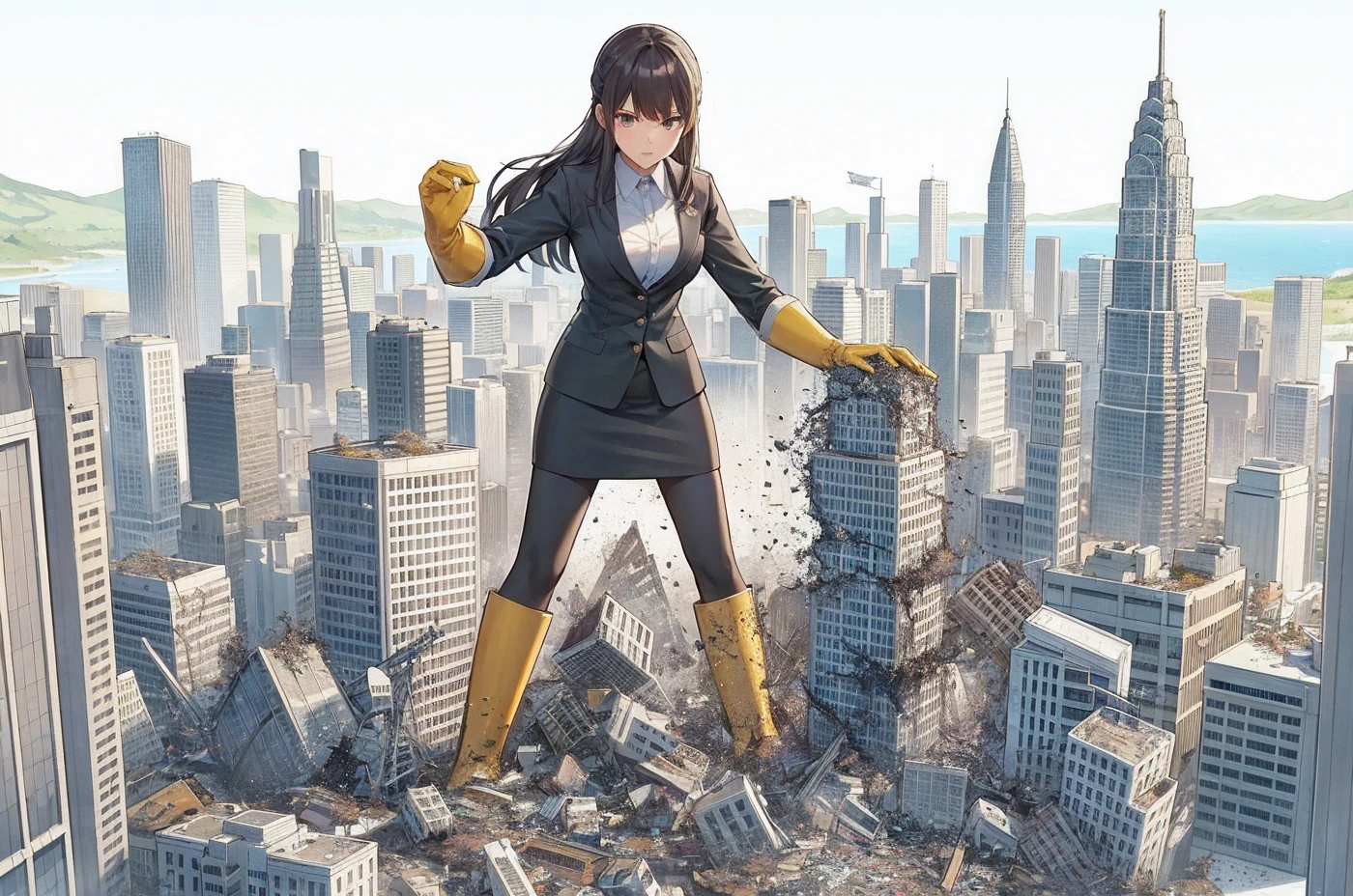rainboots globe giantess