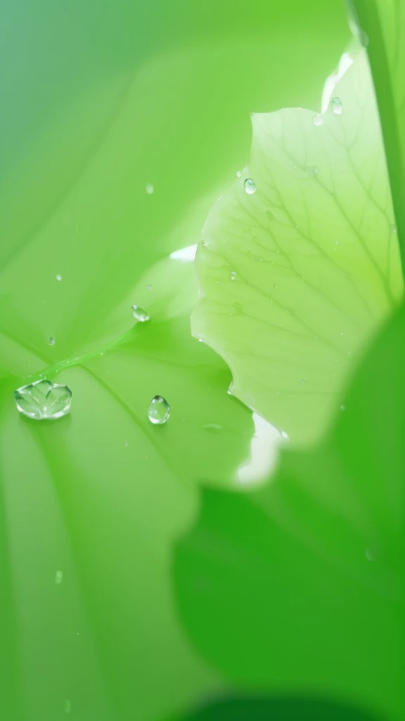 带有水drop的叶子的特写, translucent leaves, Another close-up of Iwakura, Green Leaf, Another close-up of Iwakura, 4 0 9 6, Green Leaf, Green rain, closeup 4k, Green backlit leaves, vibrant colorful Green Leaf, drop, backlight Green Leaf, Beautiful green liquid,Lotus