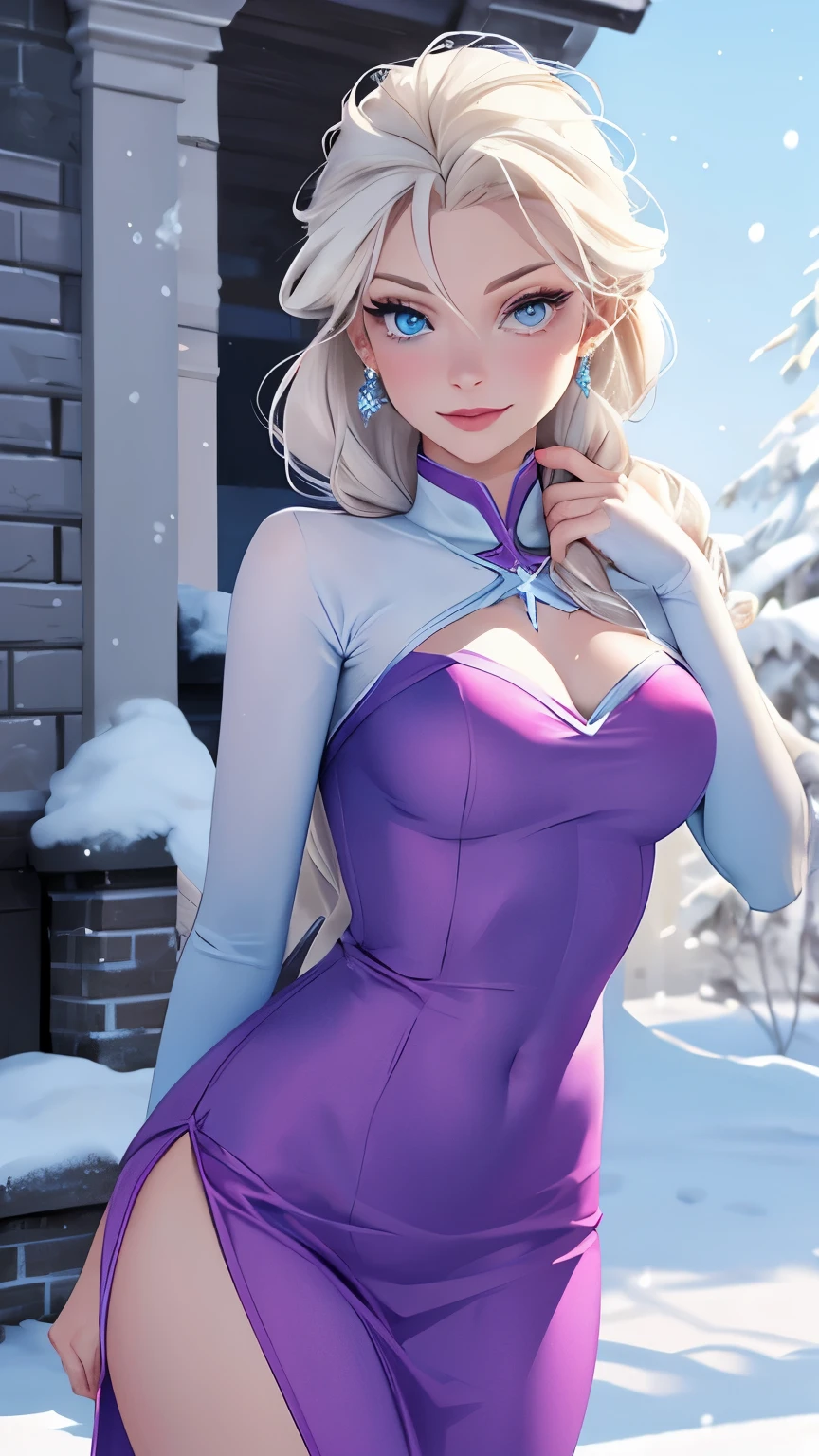 freeze,Elsa, exist, plum bossom,Sexy highlighted,Snow Castle