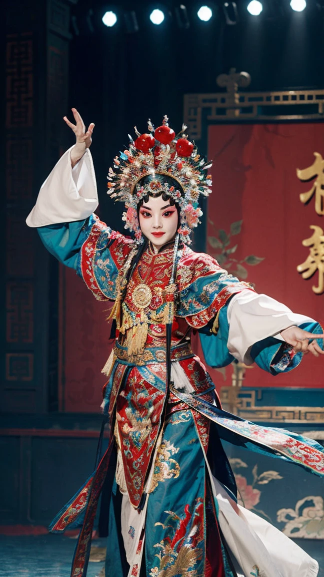 masterpiece, best quality, masterpiece, best quality, 1 Girl, Peking Opera,Qibi