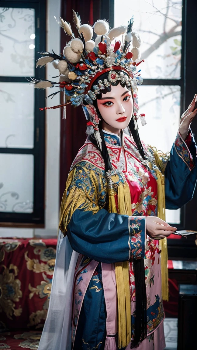 masterpiece, best quality, masterpiece, best quality, 1 Girl, Peking Opera,Qibi