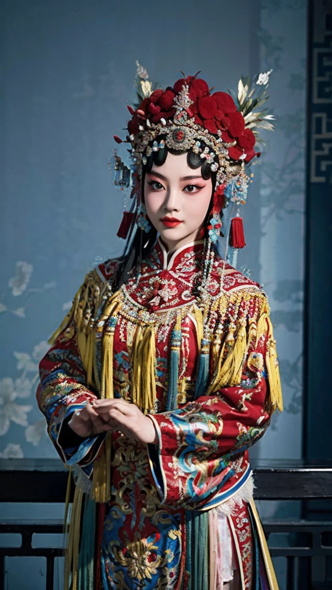 masterpiece, best quality, masterpiece, best quality, 1 Girl, Peking Opera,Qibi