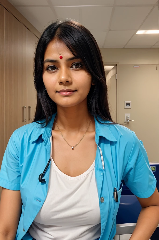 Hospital administration teacher indian face cut