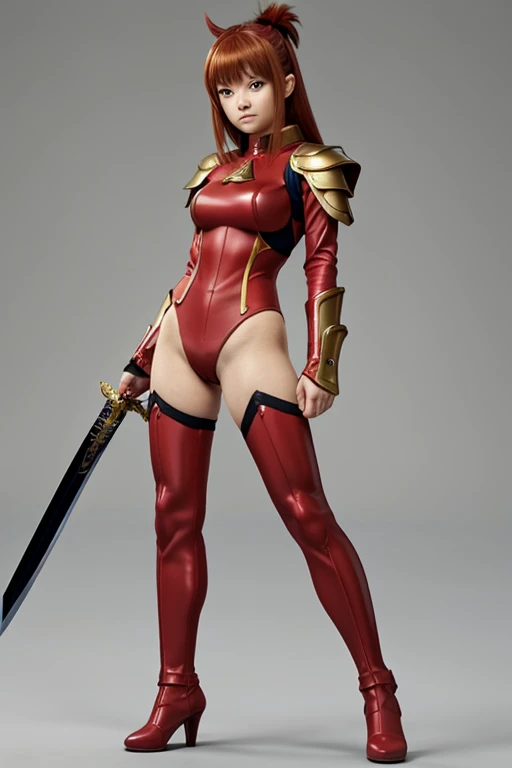 masterpiece, best quality, anime 1990s \(style\, armor, angry, dominant,champ, humiliation, viking, victory pose, femme fatale, pov defeated.