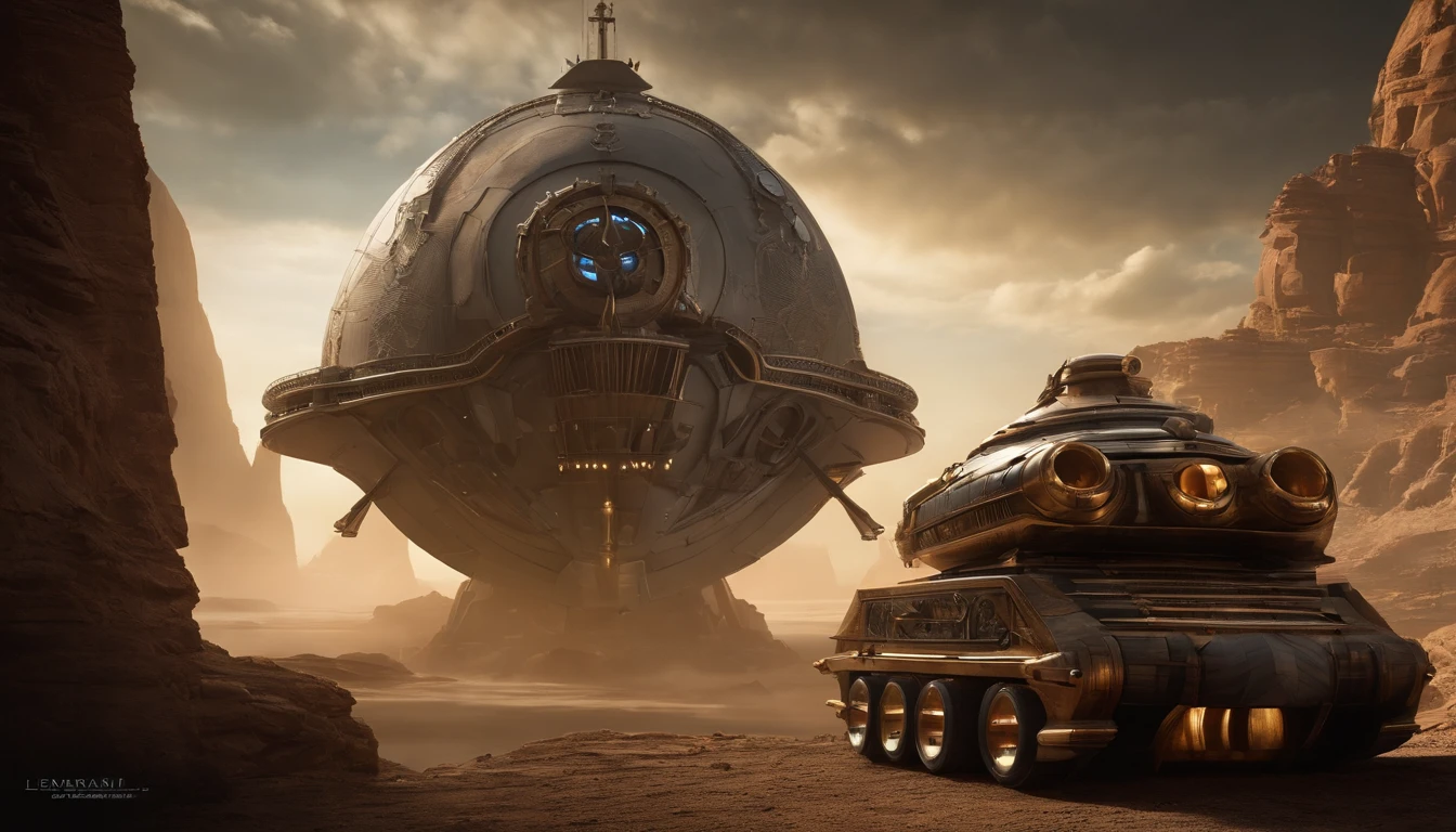 In this awe-inspiring blend of steampunk-inspired and futuristic elements, a unique starship takes center stage, designed by the genius imaginations of Leonardo Da Vinci & Tim Burton, & Ridley Scott. The starship is an amalgamation of iconic vehicles from different eras, including a 1980 Lamborghini, a 1960s Shelby Mustang,a MRI Machine, a 1974 Winnebago, and a 1600s printing press. The ship's journey through the vast expanse near a Saturn-Earth-esque planet is brought to life in stunning 750k UHD.The intricate motherboard forms the backbone of the vessel, culminating in an imposing, frightful, & creepy Giraffe, Elephant, Hippo's head is carved into the front. The ship's powerful artillery is visible in the background, while blue crystal diamond bat shaped nacelles adorn the rear. This captivating artwork ,dark fantasy.In this awe-inspiring blend of steampunk-inspired and futuristic elements, a unique starship takes center stage, designed by the genius imaginations of Mary Shelley & & Ridley Scott. The starship is an amalgamation of iconic vehicles from different eras, including a 1980 USA Submarine, a 1960s Shelby Mustang, and a 1974 Winnebago. The ship's journey through the vast expanse near a Saturn-Earth-esque planet is brought to life in stunning 750k UHD.The intricate motherboard forms the backbone of the vessel, culminating in an imposing, frightful, & creepy Bengal Tiger's head is carved into the front. The ship's powerful artillery is visible in the background, while blue crystal diamond tiger tail shaped nacelles adorn the rear.