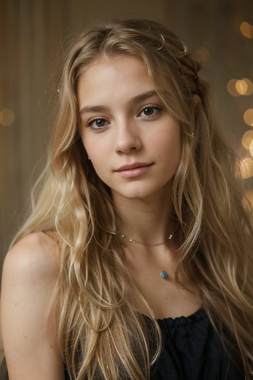 1 fille, 20 ans, Long wavy hair, , long messy windy blond hair, regarder la caméra, Cela fait, blond hair, jewels, Portrait, (Background&#39;extremely detailed 8K display), Soft lighting, High quality, grain de film, Fujifilm XT3 sharp focus, f5.6, 50mm, high detail, sharpness,(Natural light), (Attractive), developer, realistic, sexly, T-shirt blanc moulant, to the beach