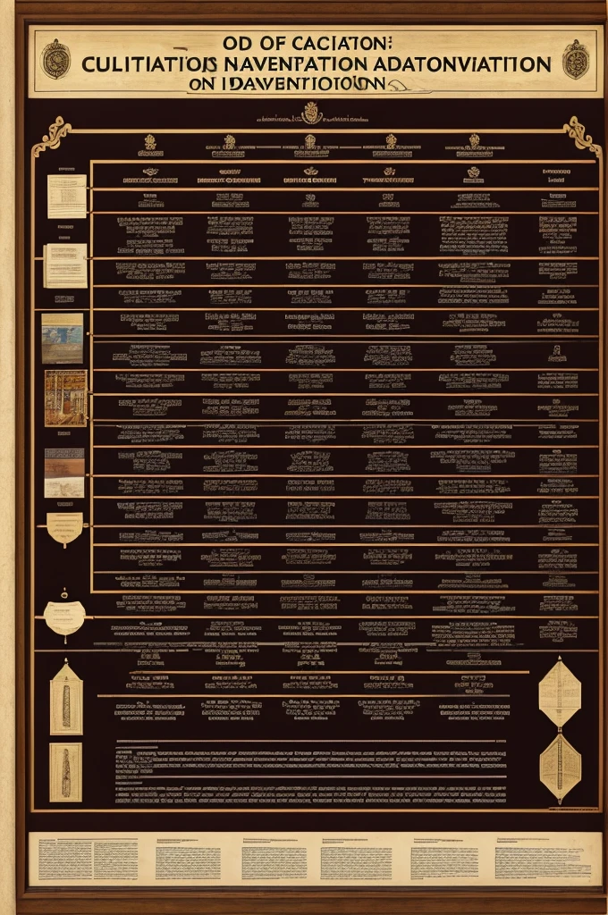 A board or a chart on cultural heritage conservation