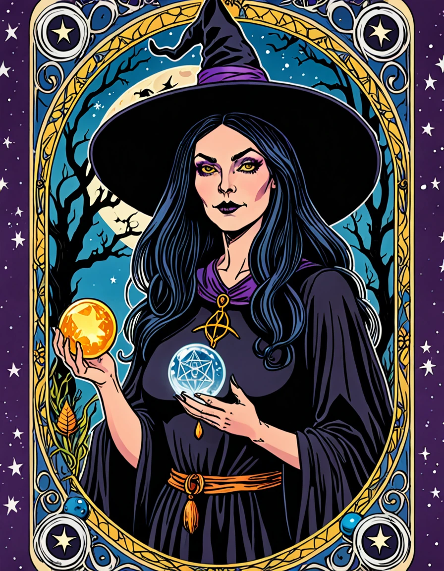 Witch tarot card