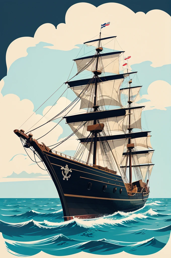 An illustration of pirate ship