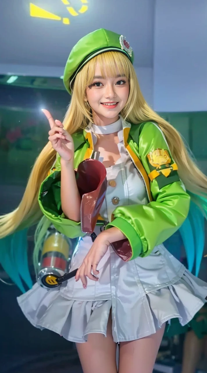 muste piece、High resolution、convenience store of the future、Convenience store clerk、26 year old female、1girl clerk、looking at the camera、smile、Finished as pictured、The cashier is also beautiful、Her skin is white and beautiful、long and beautiful hair、inner color、hair should be tied back、Clerk's uniform、