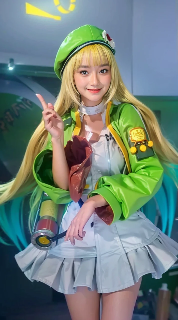 muste piece、High resolution、convenience store of the future、Convenience store clerk、26 year old female、1girl clerk、looking at the camera、smile、Finished as pictured、The cashier is also beautiful、Her skin is white and beautiful、long and beautiful hair、inner color、hair should be tied back、Clerk's uniform、