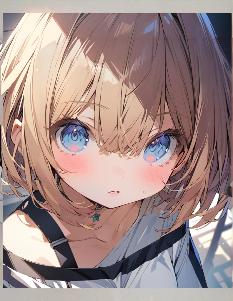 masterpiece blonde girl(Short Bob Hair:1.4),(blue eyes)Big Breasts　ValleyAre you okay?？