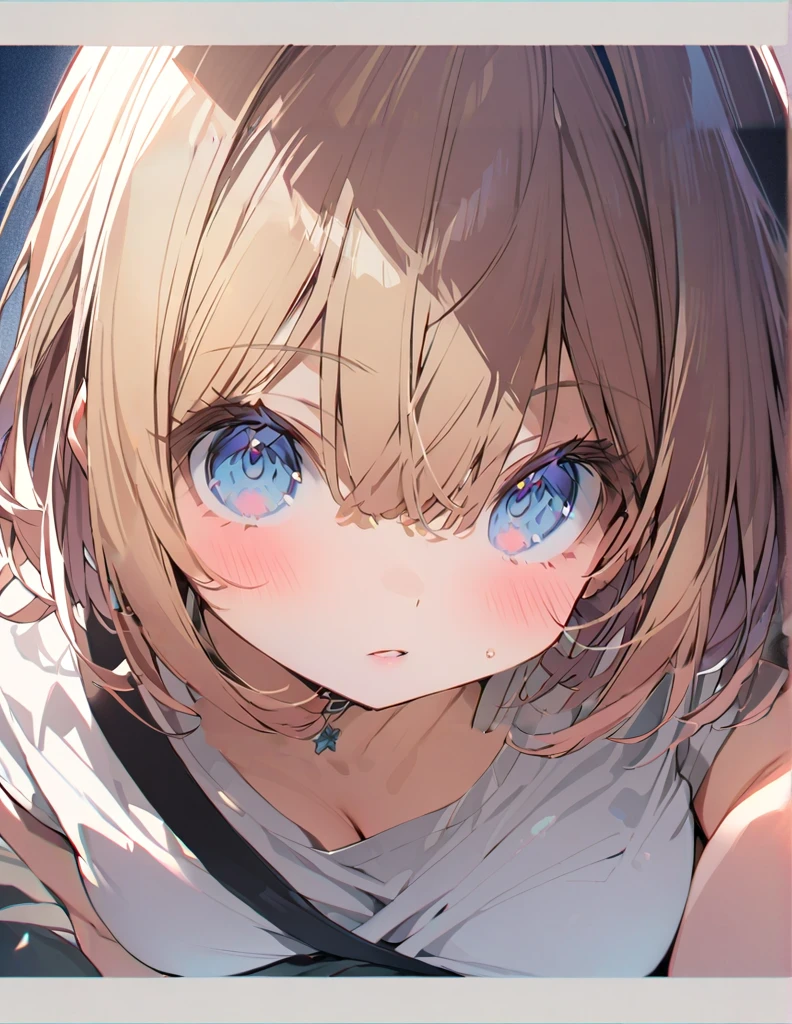 masterpiece blonde girl(Short Bob Hair:1.4),(blue eyes)Big Breasts ValleyAre you okay??