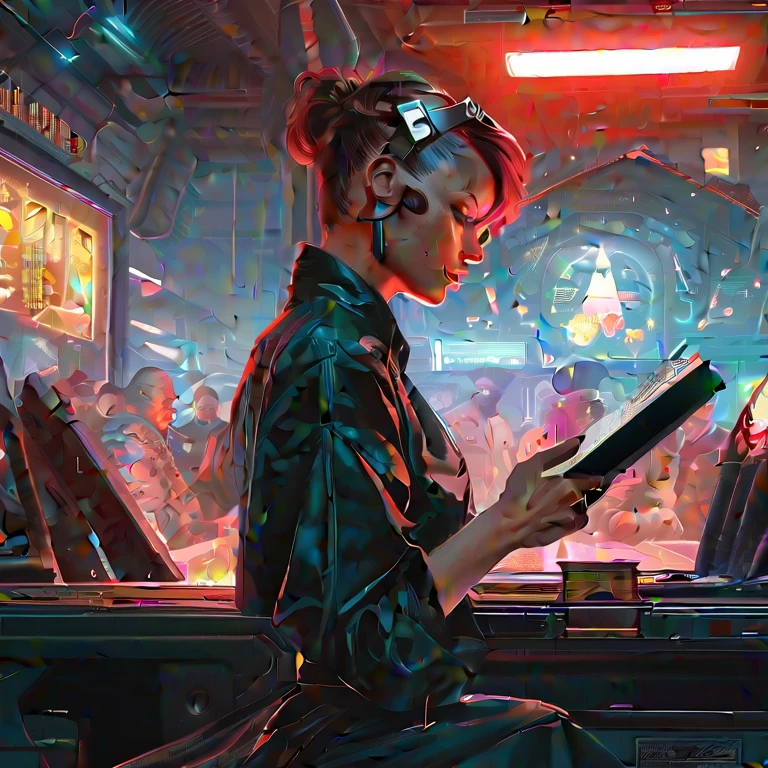 cyberpunk, cinematographic frame, distopian future, ultra realistic, 8k, vibrant, detailed, zbrush, comic book illustration, trending at artstation, by peter mohrbacher, by wlop, by ruan jia, by alphonse mucha, by dmitry prozorov, by norman rockwell,