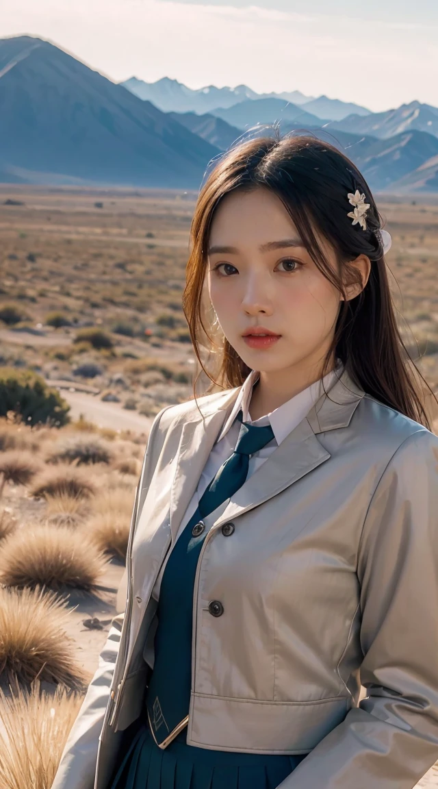 Masterpiece, best quality, high quality, extremely detailed CG uniform 8k wallpaper, flowering landscape, dry places such as empty desert, dearest, cunning, Mono Lake, Pu Tree, 3D digital painting, award winning photography, bokeh, depth of field, HDR, bloom, Chromatic Aberration, Photorealistic, extremely detailed, trending on artstation, trending on CGsociety, Intricate, High Detail, dramatic, art by midjourney