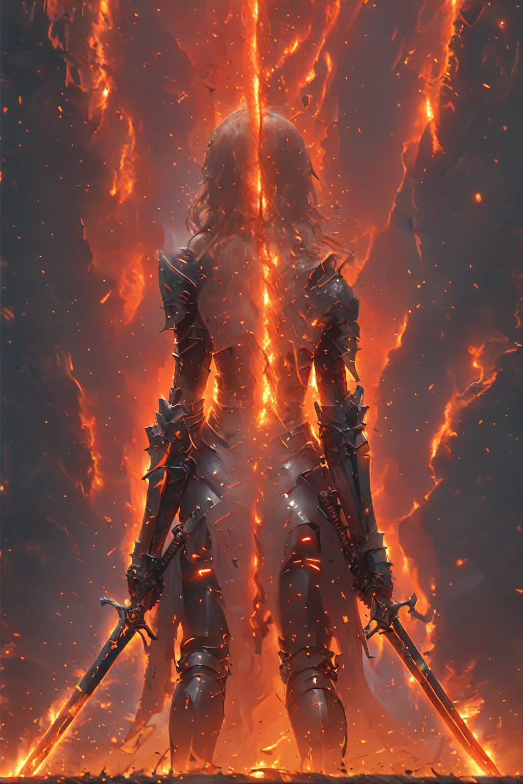 (DarknessEighties:1)An emotional, dramatic scene of a dragon breathing fire and a goddess with her navel wearing light armor So short, just covering her pubic zones made of dragon scales , Hals, and Schenkel perfectly proportioned,  ,her curves and face and features perfectly proportioned.illuminated by a soft, darkness fear and flames,fireethereal light.