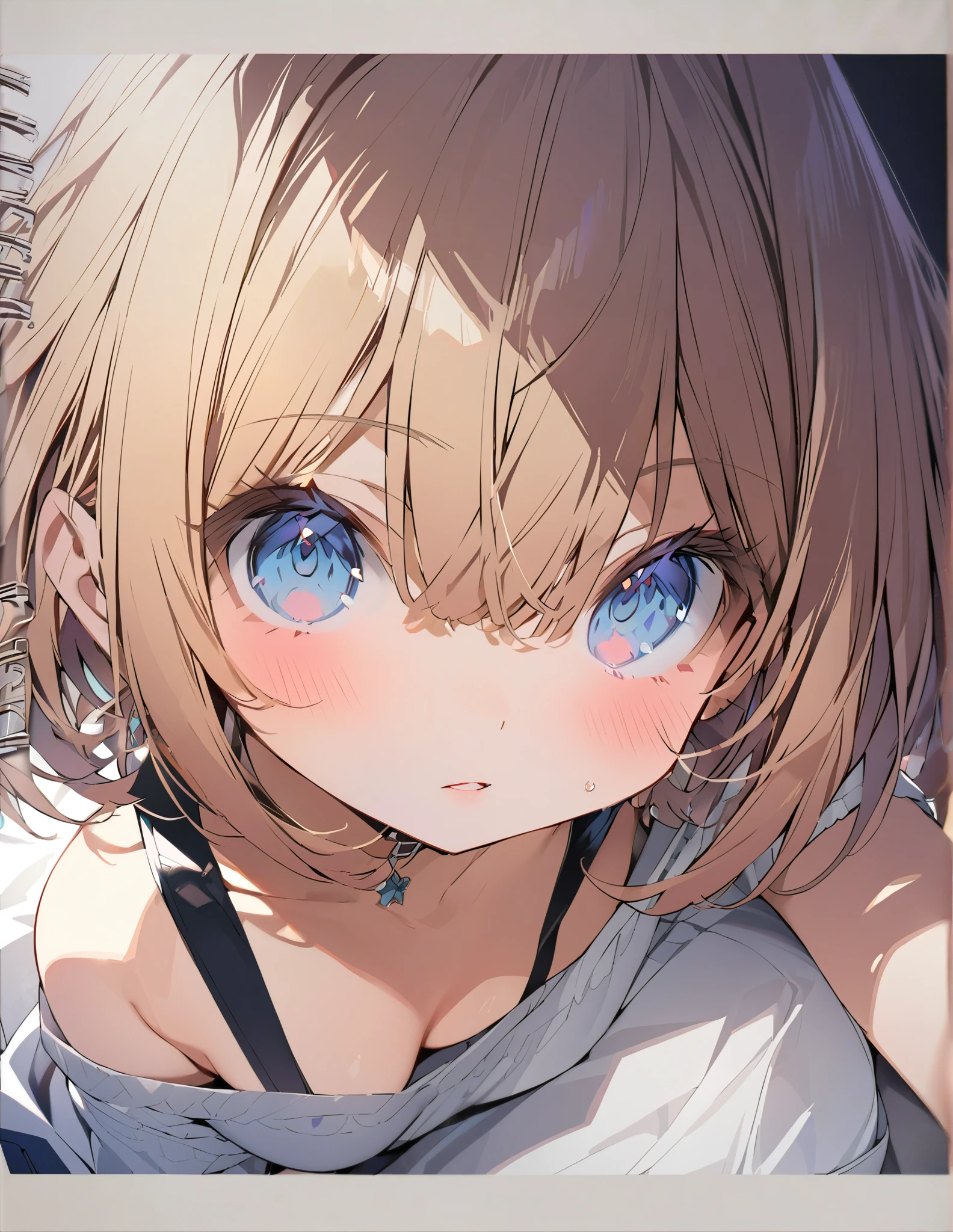 masterpiece blonde girl(Short Bob Hair:1.4),(blue eyes)Big Breasts
Are you okay?