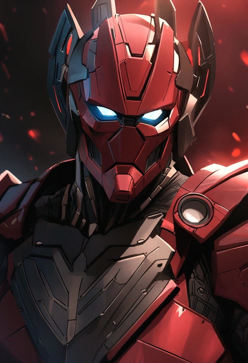 a close up of a man with a sword in front of a red light, from marvel studios, in style of marvel, blade, from a marvel movie, medium close - up ( mcu ), marvel studios, marvel movie, mcu style, starring in thor ragnarok film, wakanda, 2022 movie, marvel movie still, mkbhd as iron man