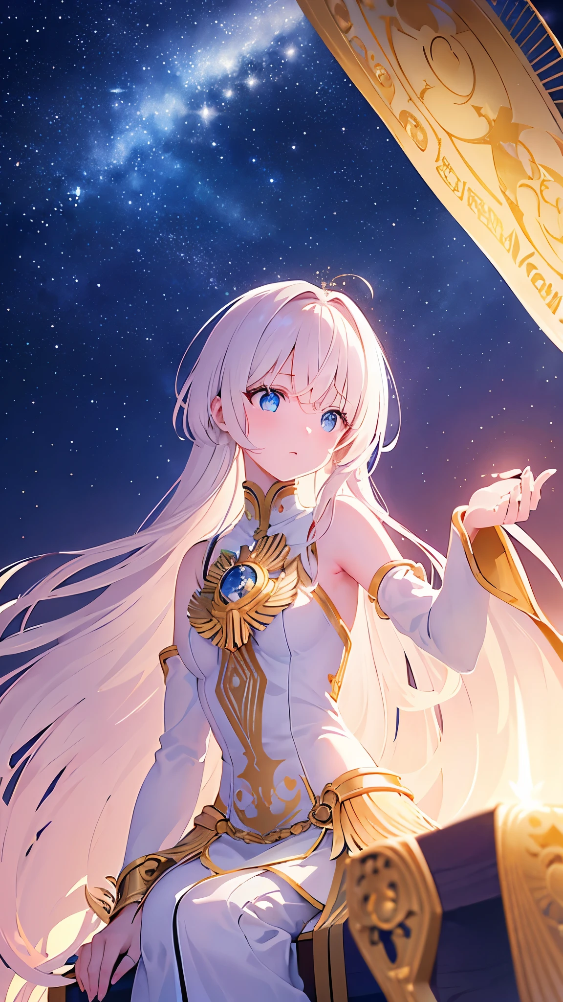 Name: Akaumi
Element: STELLARA
Description: The Radiant AdmiralSource of hope and guidance for her people, Akaumi commands the Celestial Beacon Fleet with unwavering determination and compassion. Her shining soul illuminates the darkest corners of combat, encouraging her comrades to persevere.
Prompt: ((((Bold Makoto, Divine Etching, ultrahigh resolution)))), 1girl, determined, seated, (pink short bob), waits, fair complexion, ((blue eyes)), glowing silver stars around eyes, ((meticulous face drawings: 0.8, elegant headpiece decoration: 0.9)), centered, close-up shot, three-quarter view, bathed in celestial blue light, A-Cup breasts, considers the viewer, longing gaze, ((gracefully resting hand on chin: 0.8)), stunning lighting, kingdom foreground, serene expression, sunspot throughout photo, flag of outstretched arm, 35 years old,etoile,lively, high-saturation colours)