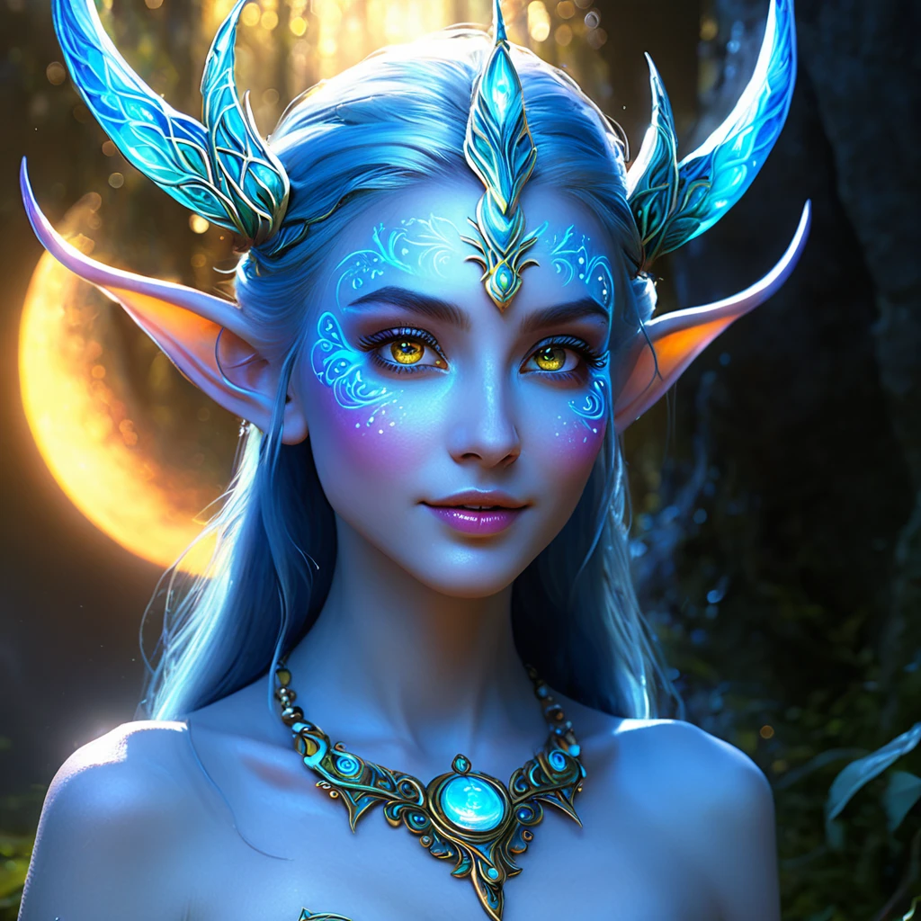 (Best quality, 4k, High-resolution, Masterpiece:1.2), Ultra-detailed, Realistic, Radiant lighting, Epoch Elves, Portraits, Fantastical colors, Fine art, Ethereal beings, Dreamlike, Whimsical creatures, Detailed facial features, Glowing eyes, Elven beauties, Ethereal glow, Mythical creatures, Harmonious composition, Dazzling colors, Stunning visual effects, Otherworldly appearance, Mesmerizing artistry,