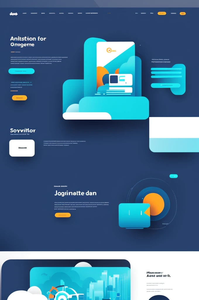 Generate an illustration for the B-side system login page,Minimalist style required,Highlight AI and PPT elements