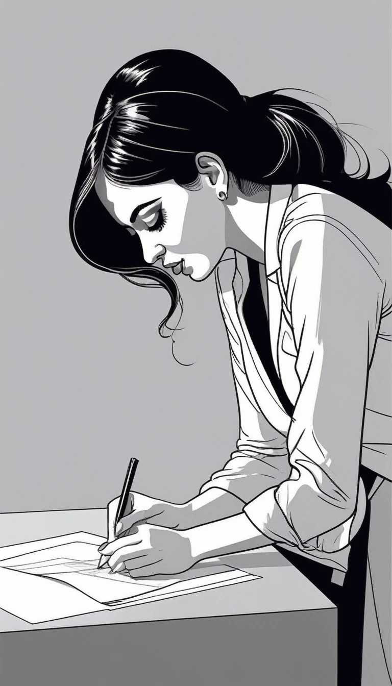 illustration of a woman bending over to pick up a piece of paper, an illustration of by Emiliano Ponzi, behance, feminist art, illustration!, illustration | rutkowski, illustration style, fabulous illustrations, kaethe butcher, flat illustration, #illustration, dribbble illustration, jen bartel, james gilleard artwork, brittney lee, (by tom purvis)