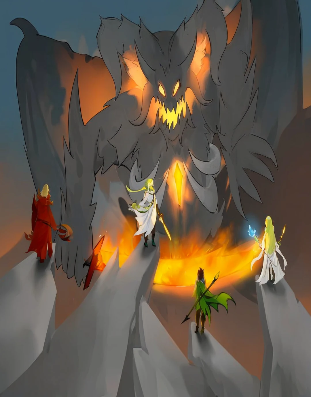 Four heroes vs demon ifrit