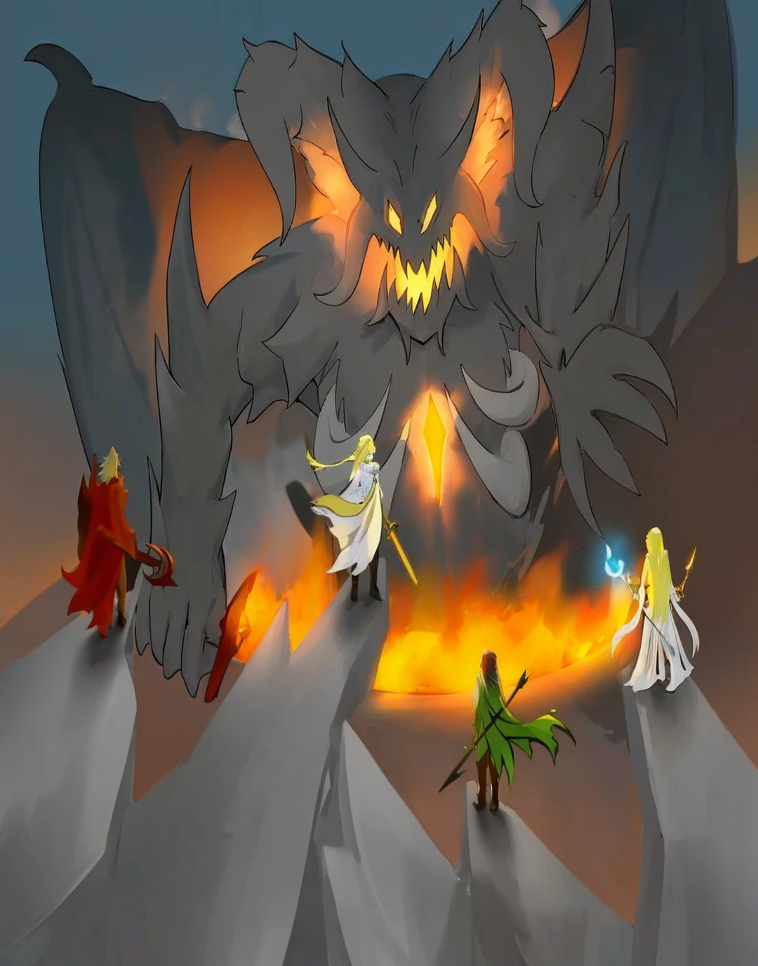 Four heroes vs demon ifrit 