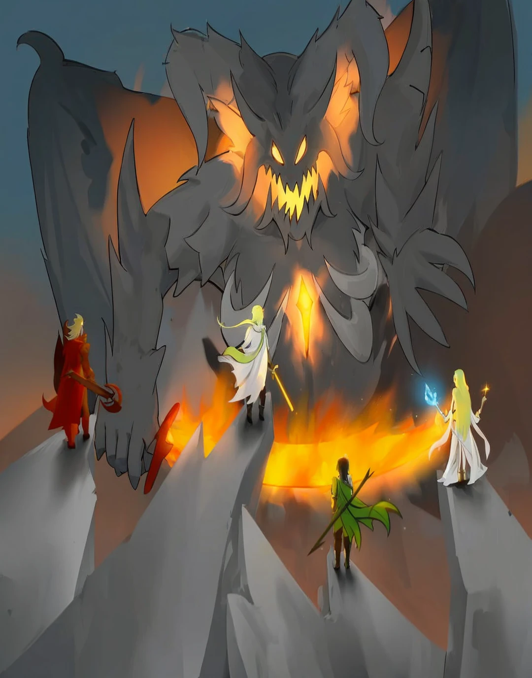Four heroes vs demon ifrit 