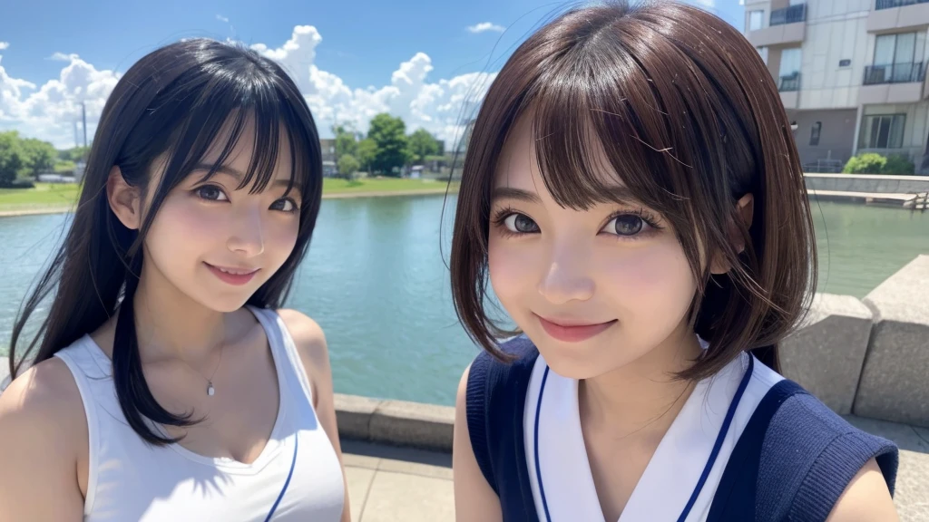 Anime characters、Koharu Rikka、smile、blue sky