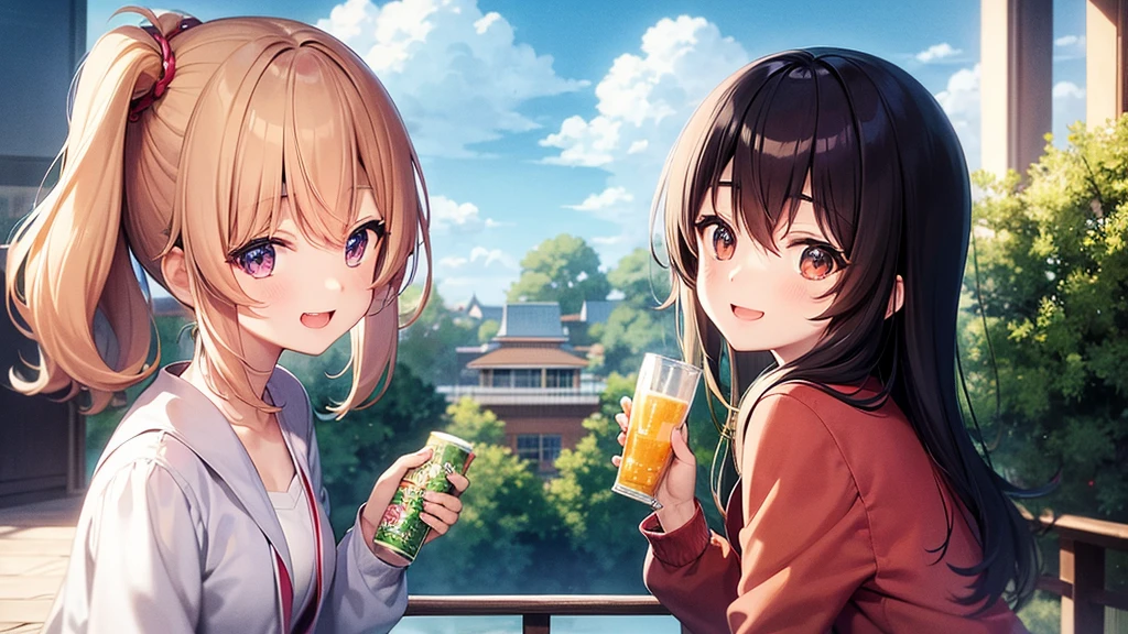Anime characters、Koharu Rikka、smile、blue sky