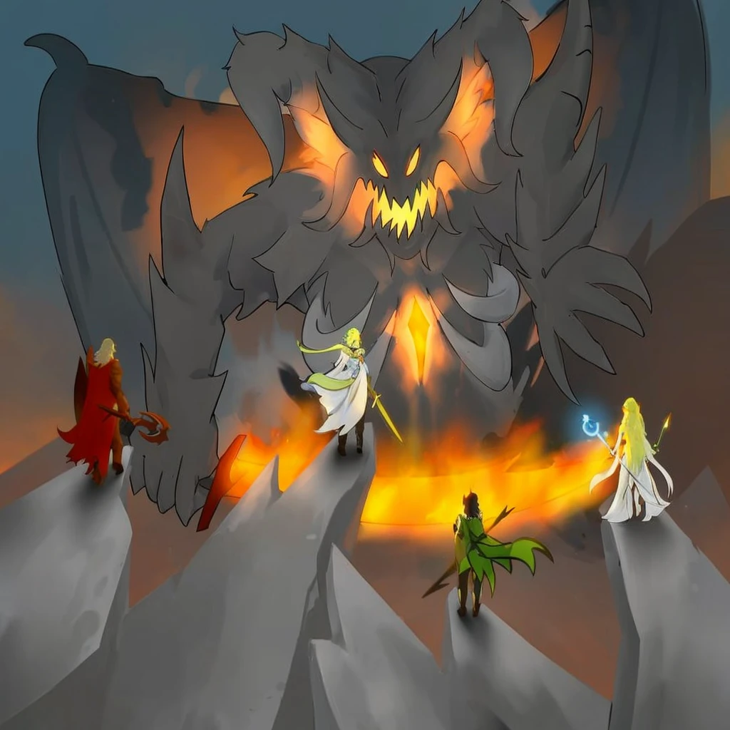 Four heroes vs demon ifrit