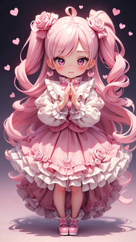 ((petite bishojo, 2girls)), ((kawaii face)), ((heart shaped eyes)), (masterpiece), (top quality), ((hyper detailed)), (exquisite), (beautiful and aesthetic), (super detailed skin), (high standard), (high resolution), (perfect anatomy), (full body), (blush), ((girly)), (earring), (lipstick), ((perfect hands, perfect fingers))