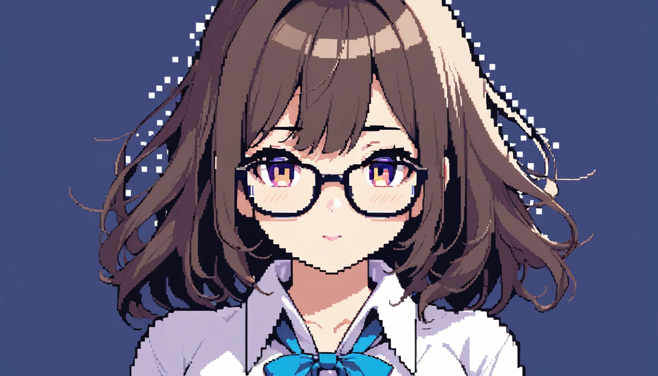 Chibikawa、beautiful girl、Glasses、8bit