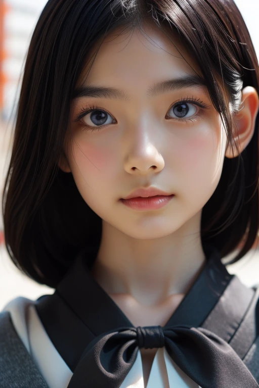 Highest quality, focus on face, Soft Light, Black Hair, ((Japanese)), (blouse), (((front, face))), (Depth of written boundary), Ultra-high resolution, (Realistic: 1.4) , RAW Photos, Upper Body