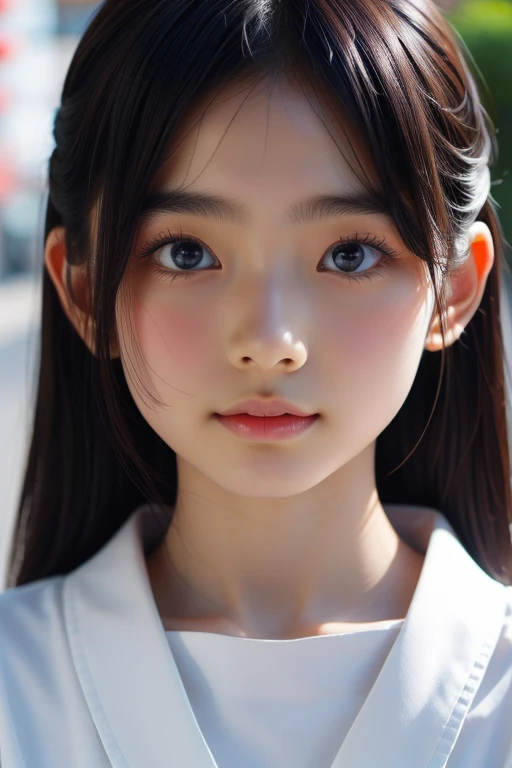 Highest quality, focus on face, Soft Light, Black Hair, ((Japanese)), (blouse), (((front, face))), (Depth of written boundary), Ultra-high resolution, (Realistic: 1.4) , RAW Photos, Upper Body