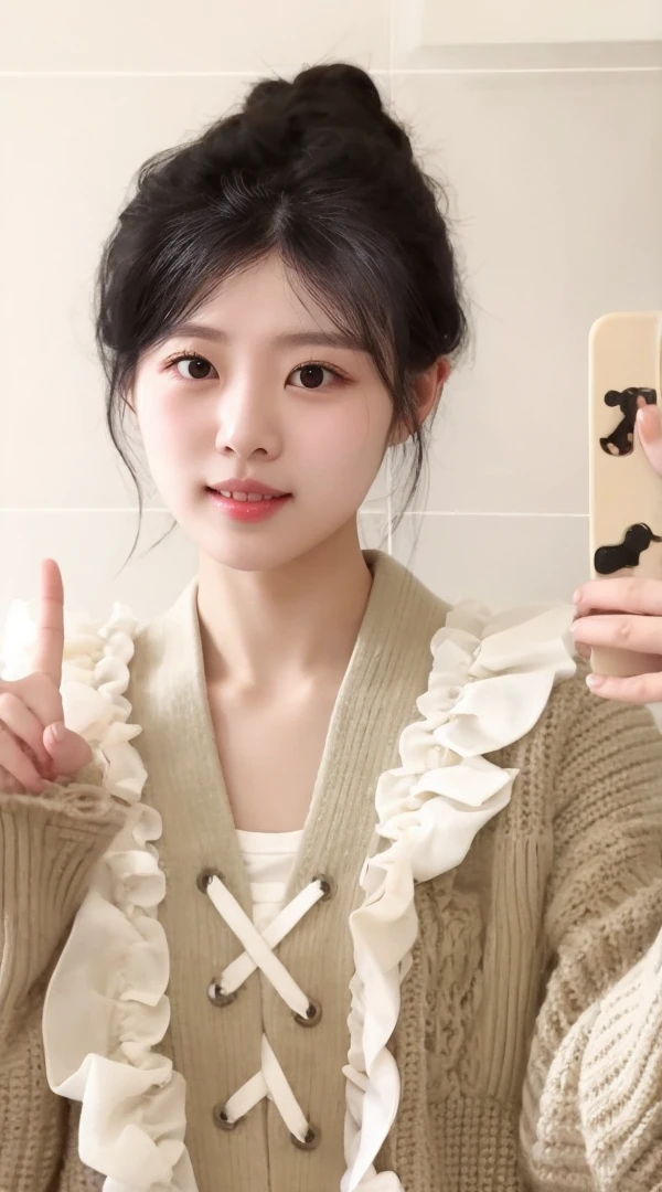 Fetal hair bangs，Ball head，Black hair。Distinct hair，Clear hair，Fluffy hair，Hair is supple
