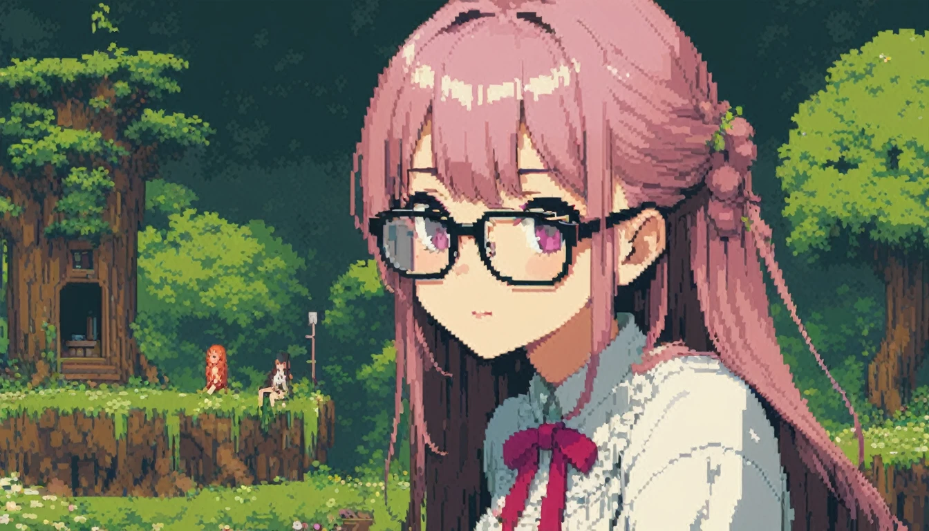 Chibikawa、beautiful girl、Glasses、8bit