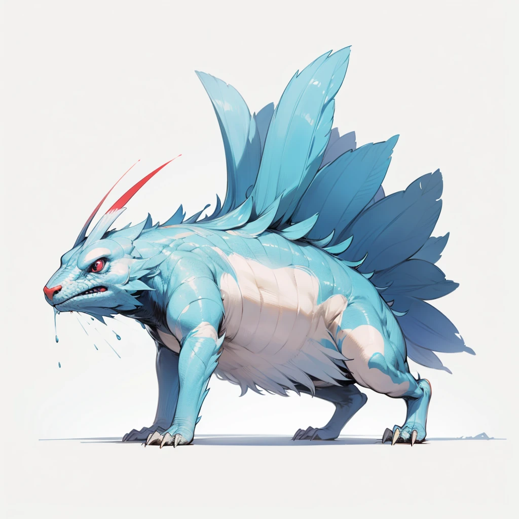 Please make an evolutionary change of this character with the same characteristic features of his body and skin, Grassroots, no background