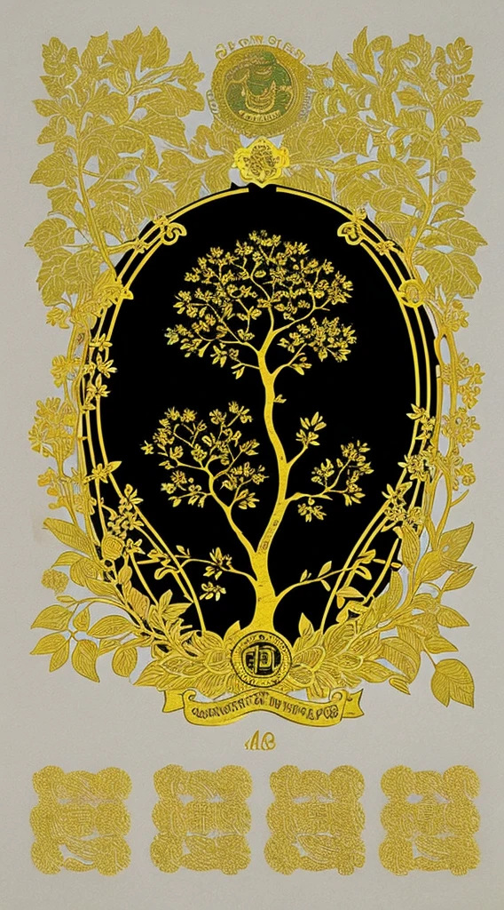 1sticker，a sticker， Nikkaze，（A tree full of gold coins），(Brilliant décor)，（Fortune cicada），（Traditional coats of arms），gold coins，Golden branches and jade leaves，Background brushstrokes in ink style，water ink， white backgrounid， nothing background， simple backgound， dk， badges，logo， pastel colour， vectorstyle， no gradien
