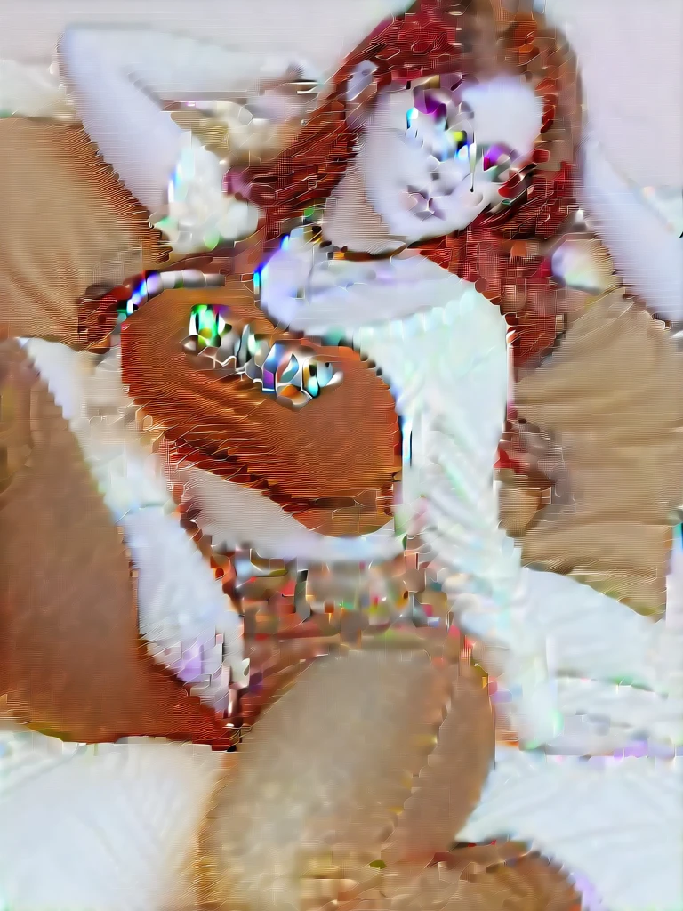 woman sssniperwolf is wearing glasses and choker necklace laying down on the bed, wearing a black top and jeans, best quality