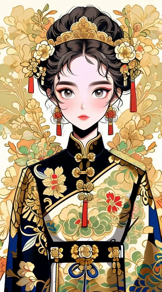 1sticker,a sticker, Nikkaze,(A tree full of gold coins),(Brilliant décor),(Fortune cicada),(Traditional coats of arms),gold coins,Golden branches and jade leaves,Background brushstrokes in ink style,water ink, white backgrounid, nothing background, simple backgound, dk, badges,logo, pastel colour, vectorstyle, no gradien