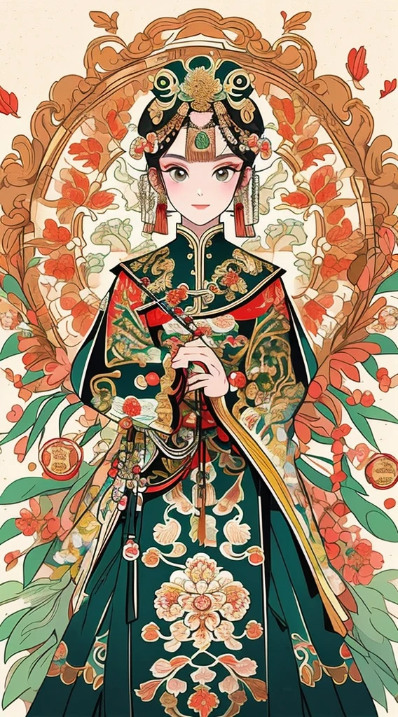 1sticker,a sticker, Nikkaze,(A tree full of gold coins),(Brilliant décor),(Fortune cicada),(Traditional coats of arms),gold coins,Golden branches and jade leaves,Background brushstrokes in ink style,water ink, white backgrounid, nothing background, simple backgound, dk, badges,logo, pastel colour, vectorstyle, no gradien
