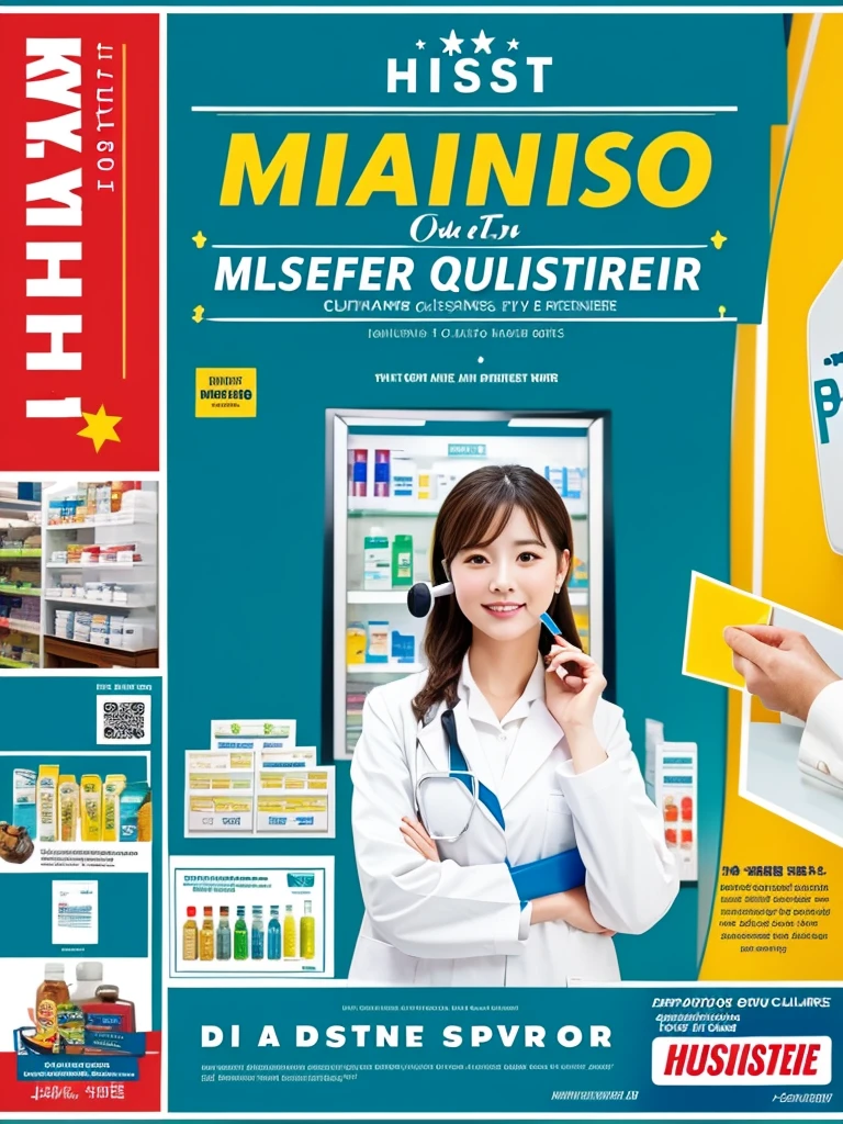 (Highest quality), (masterpiece), Poster Style, pharmacist, Dispensing, Customer Service