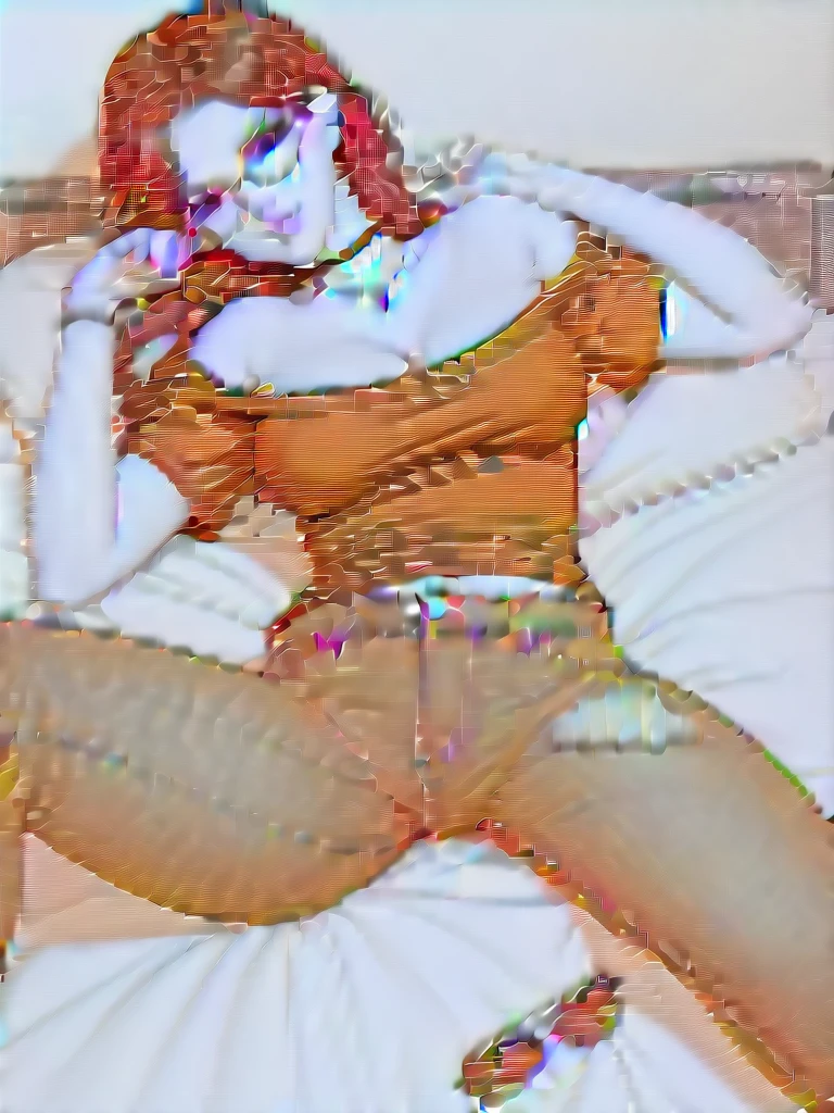 woman sssniperwolf is wearing glasses and choker necklace laying down on the bed, wearing a black top and jeans, best quality