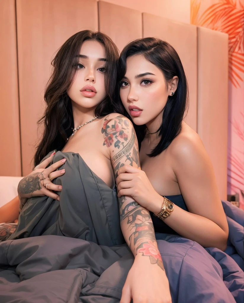 Beautiful girls with big lips
