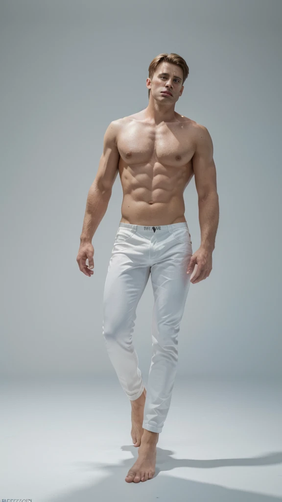 (8k, RAW photo, best quality, masterpiece:1.2),ultra realistic, masterpiece, solo, white background, full body, monster, simple background, standing, captain america