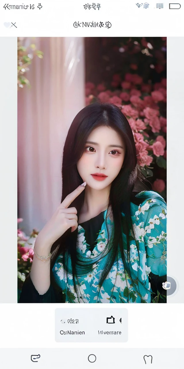 a beautiful young girl with long flowing black hair, detailed facial features, mesmerizing eyes, full lips, delicate expression, wearing a flowing white dress, standing in a lush garden surrounded by vibrant flowers, warm sunlight, cinematic lighting, dramatic colors, highly detailed, photorealistic, 8k, best quality, masterpiece